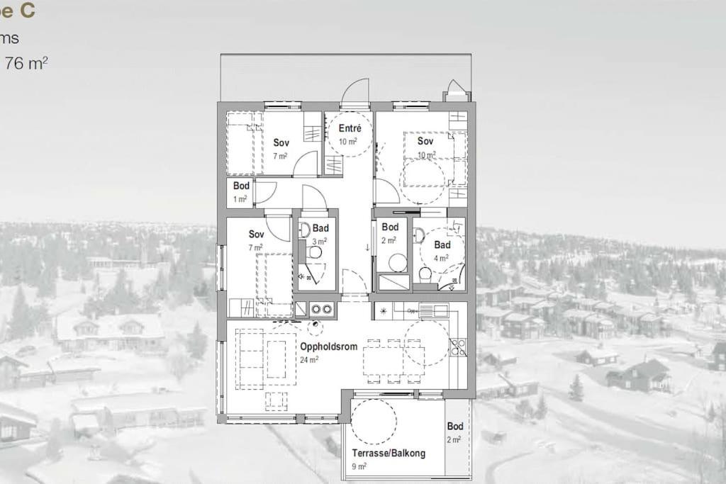 Beautiful Penthouse With Panoramic View At Sjusjoen Sjusjøen Exterior foto